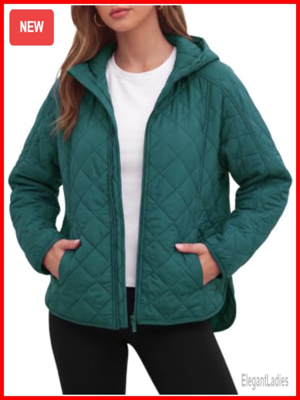 Aoysky Womens Quilted Jacket Lightweight Hooded Warm Coats
